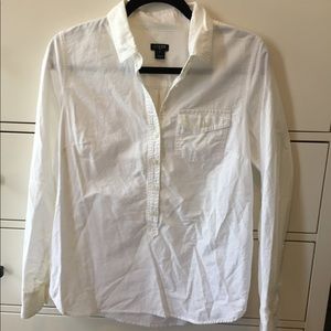 White half button down shirt